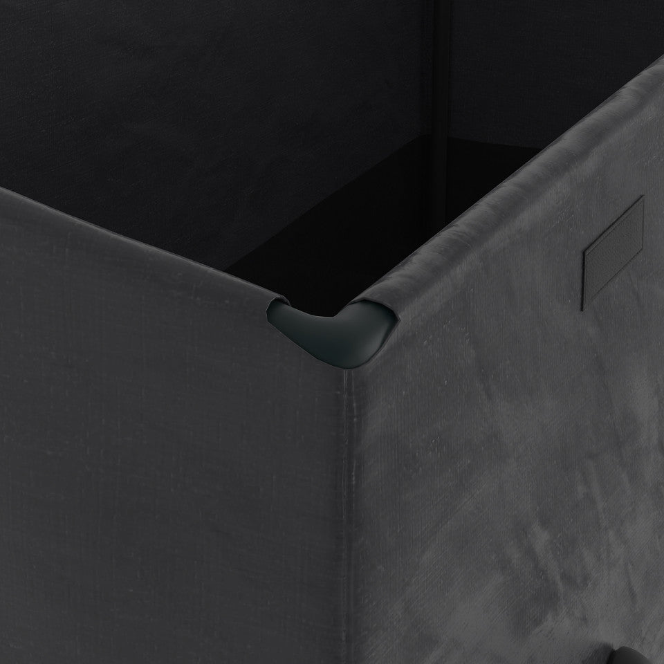 Coffre de rangement pour extérieur gris anthracite avec bâche 600L