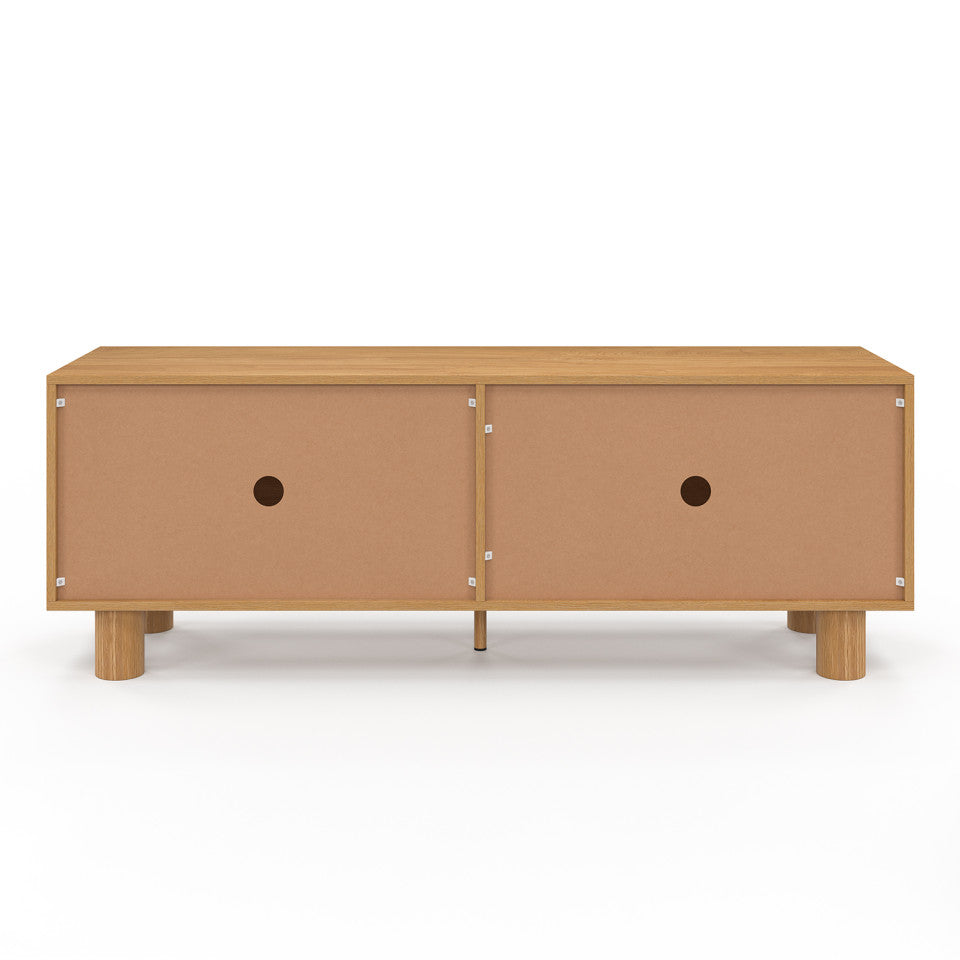 Meuble TV Arlo effet chêne 4 portes 140cm