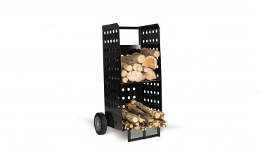 Porte bûches à roulettes noir - 140kg