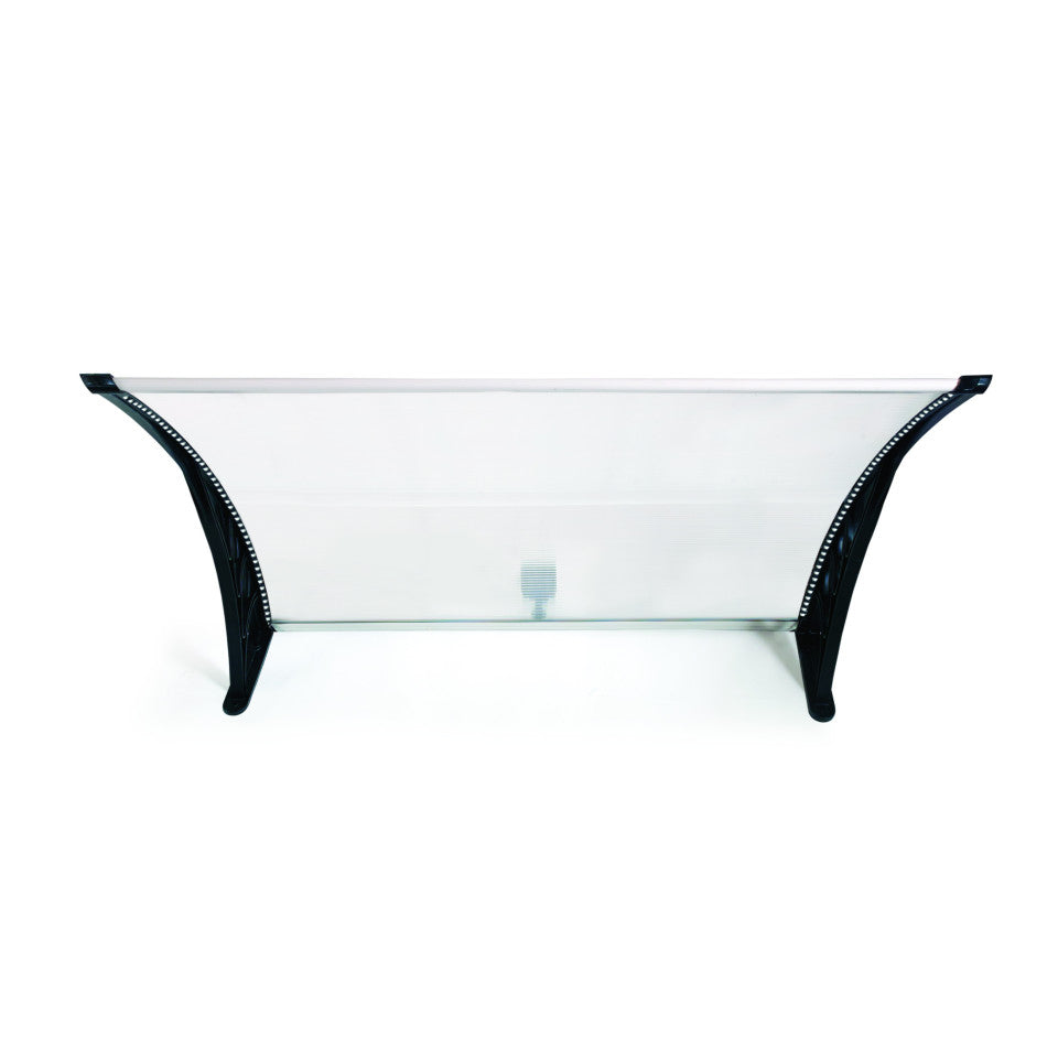 Marquise de porte transparente LED 80x120cm