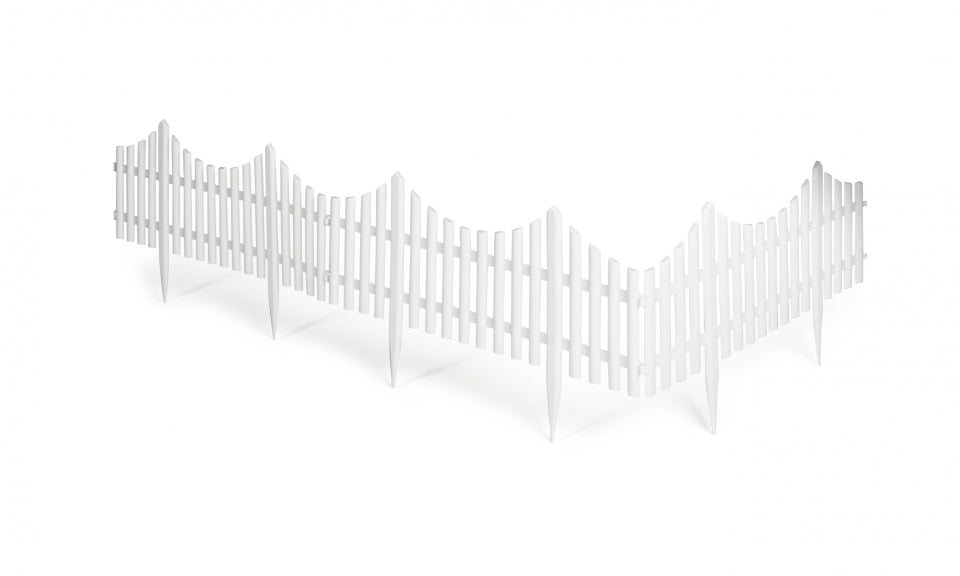 Bordurettes pour parterre en plastique blanc - Lot de 10