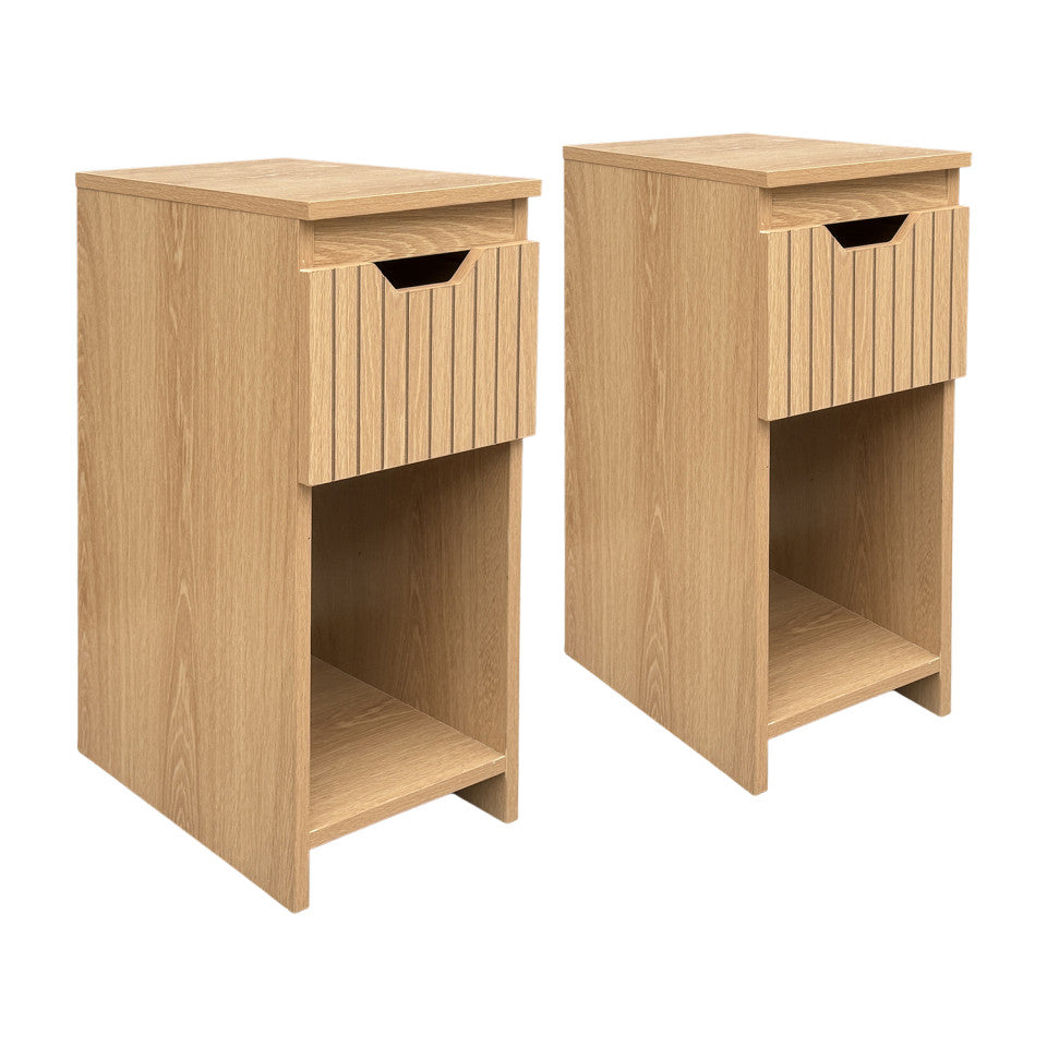 Tables de chevet Faustine avec 1 tiroir - lot de 2