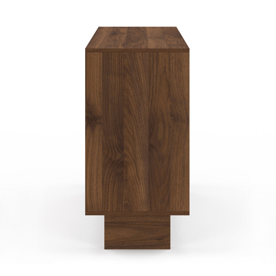 Commode Yumi 6 tiroirs en bois effet noyer