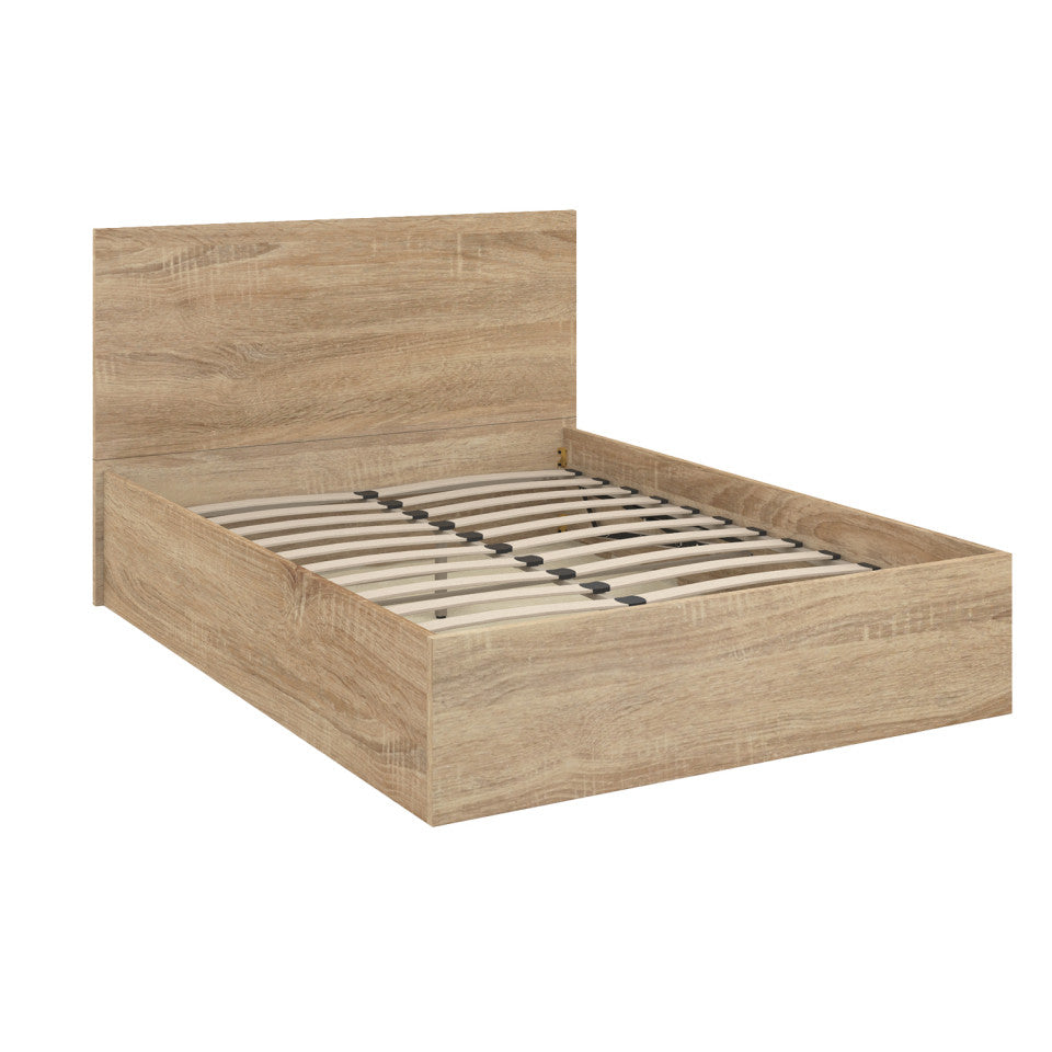 Lit coffre Sicilia 160x200cm effet bois naturel