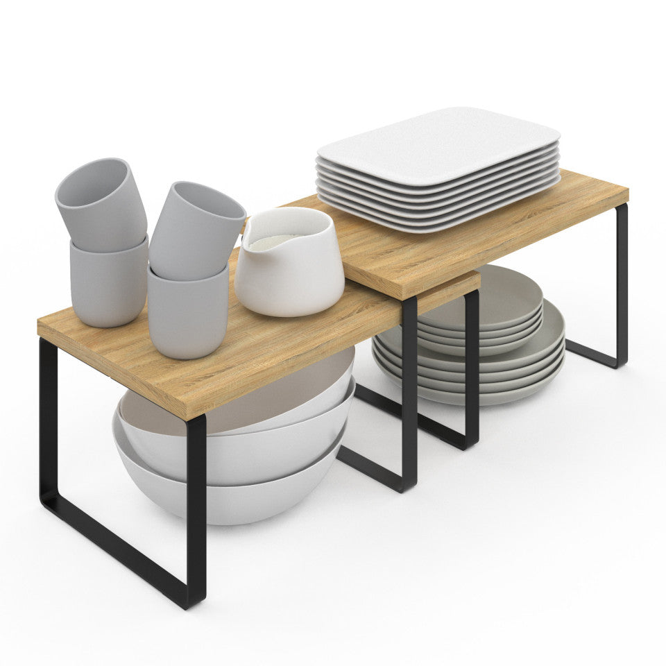 Etagères de rangement encastrables pour placards - lot de 4