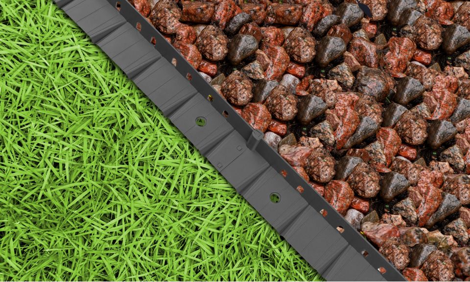 Bordurettes pour parterre grise stop herbe spéciale tonte - 5m