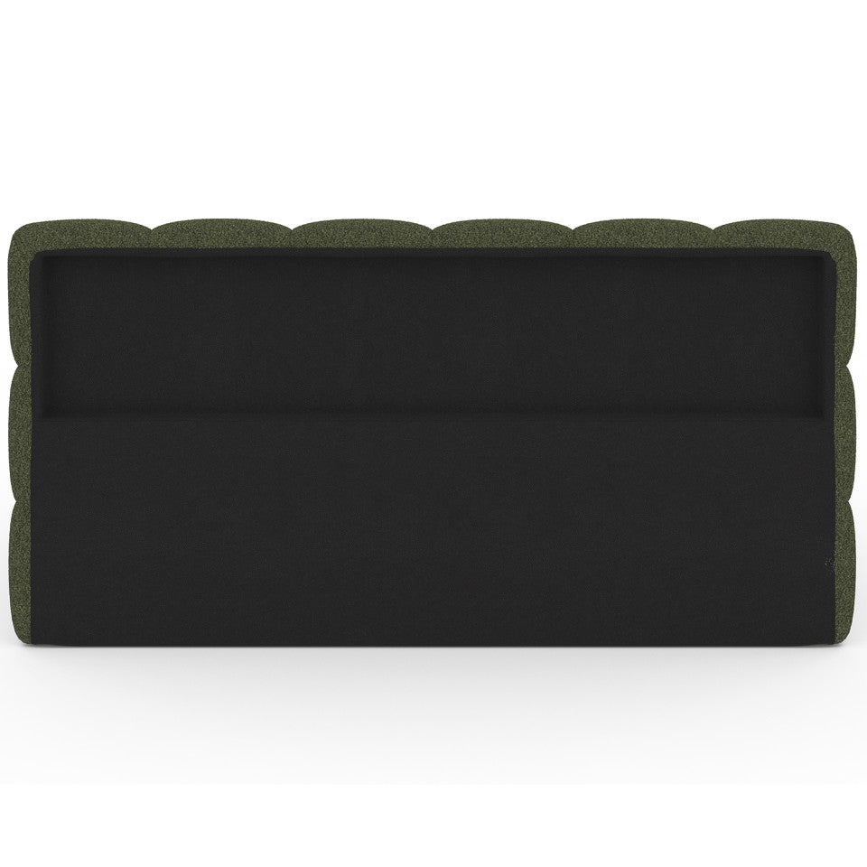 Lit coffre Bubble 160x200cm bouclette vert kaki