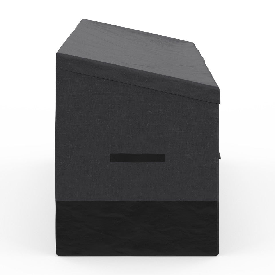 Coffre de rangement pour extérieur gris anthracite avec bâche 600L