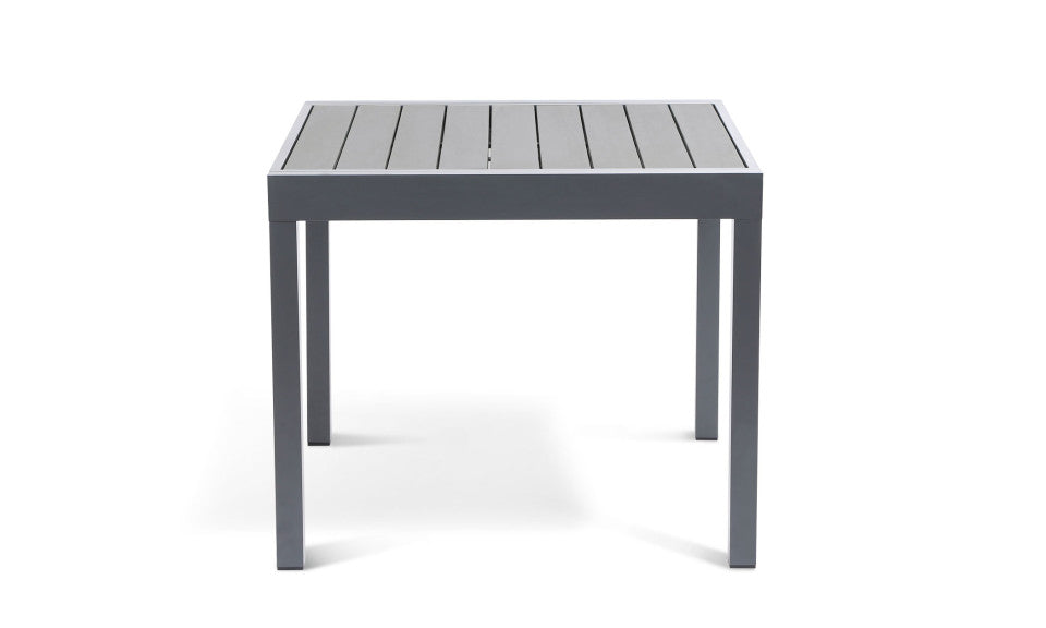 Table de jardin extensible en polywood 135-270cm gris anthracite
