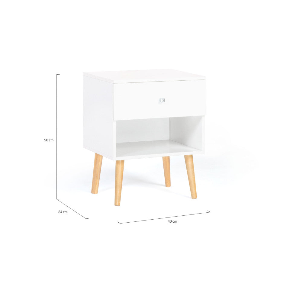 Tables de chevet Emmie 1 tiroir - lot de 2