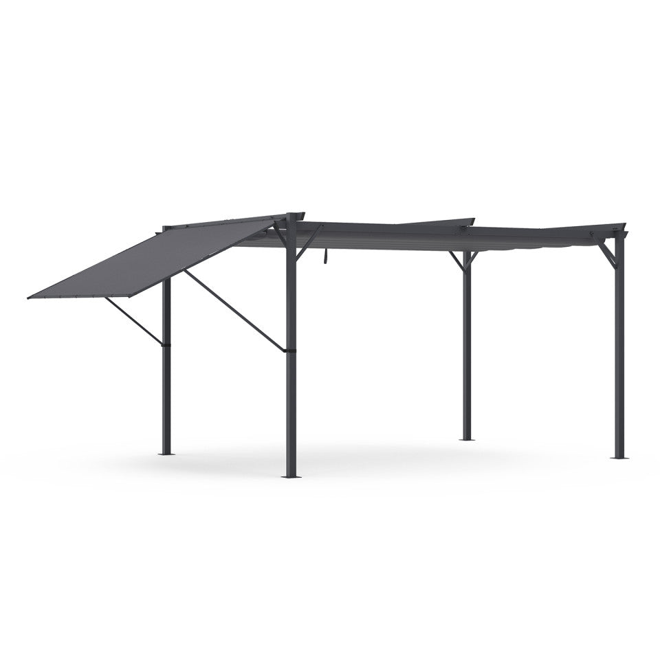 Pergola Marina en acier avec toit rétractable et inclinable 3x4m