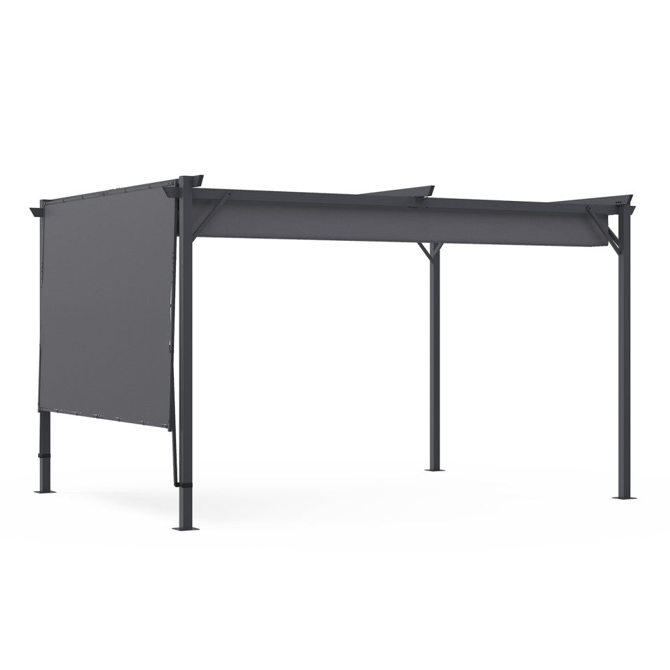 Pergola Marina en acier avec toit rétractable et inclinable 3x4m
