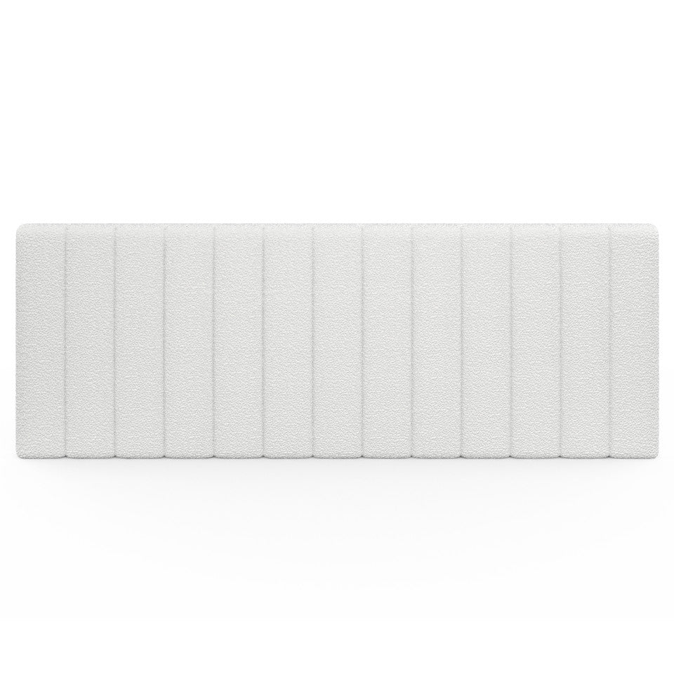 Tête de lit murale Céline en bouclette blanche 160cm