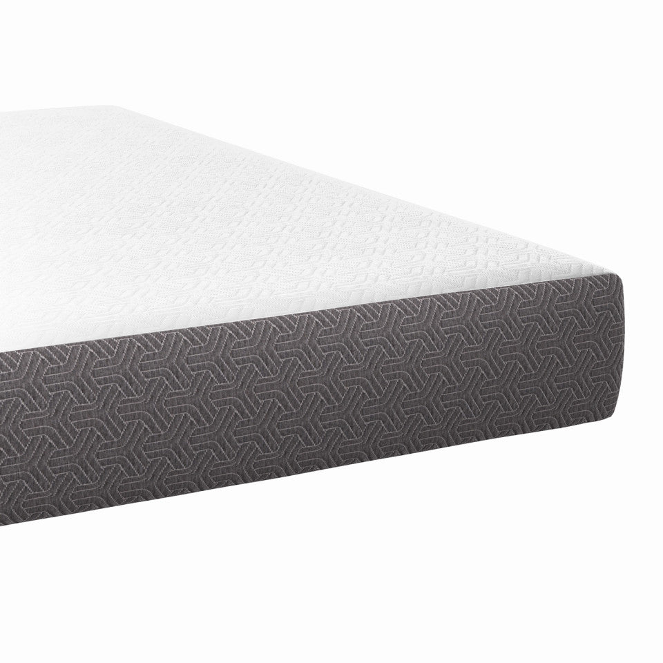 Matelas mémoire de forme épaisseur 16cm blanc et gris 140x190cm