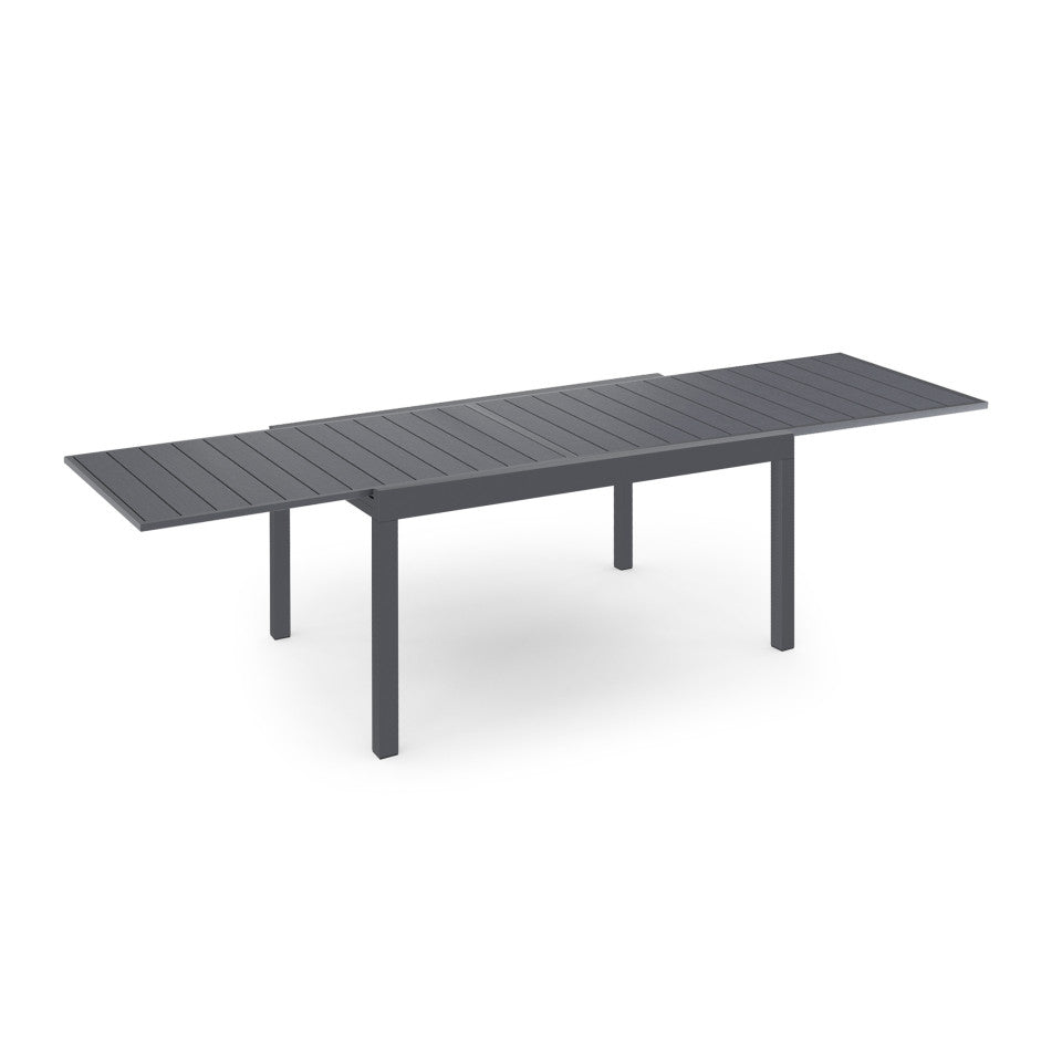 Salon de jardin extensible 12 places en polywood gris