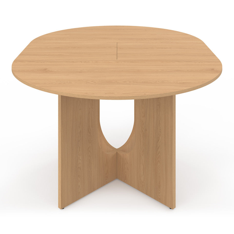 Table à manger ronde extensible Mathis bois Ø110-150cm