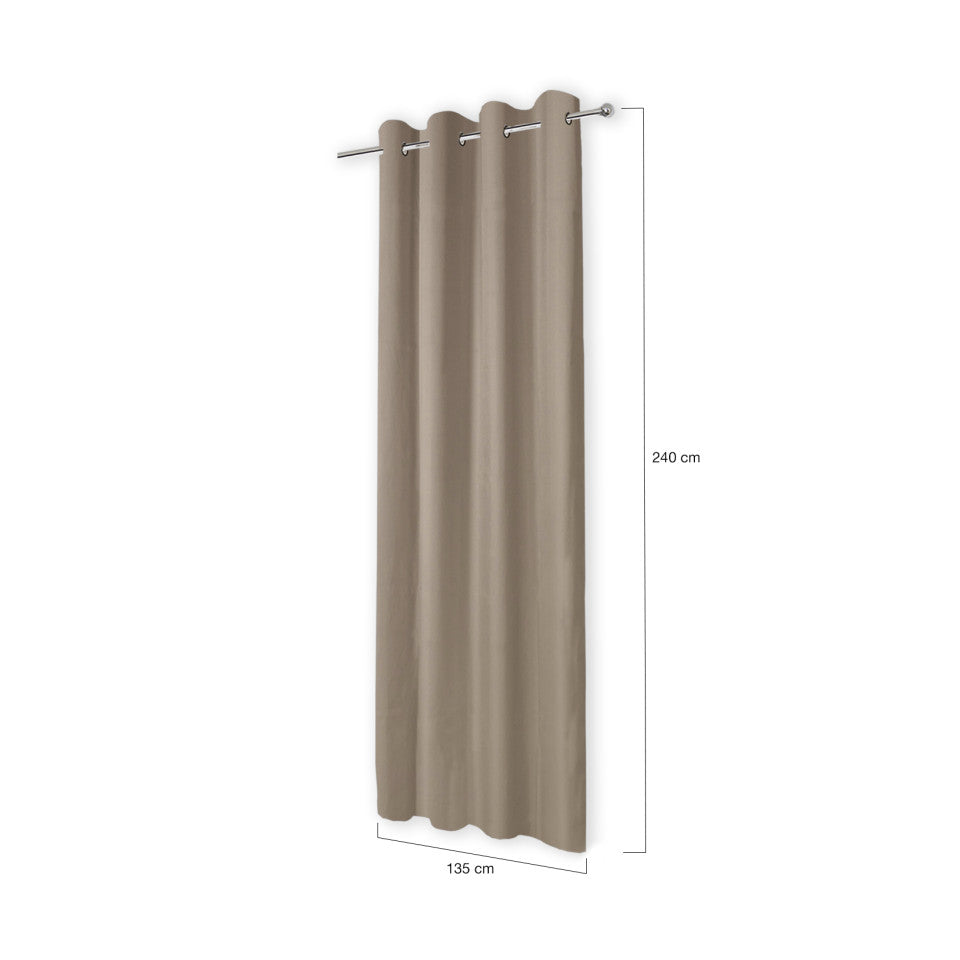 Rideaux thermiques taupe 135x240 cm - lot de 2