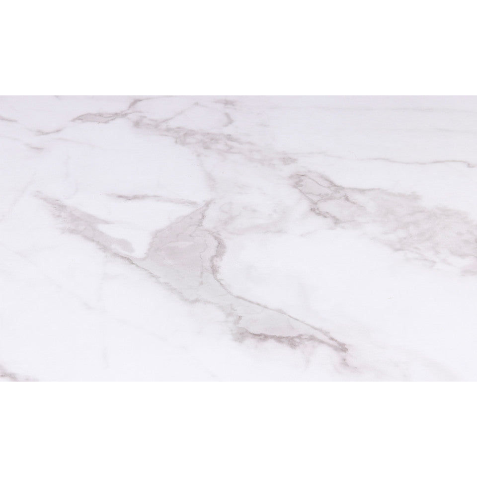 Console d'entrée Glam double plateau effet marbre et pieds noirs