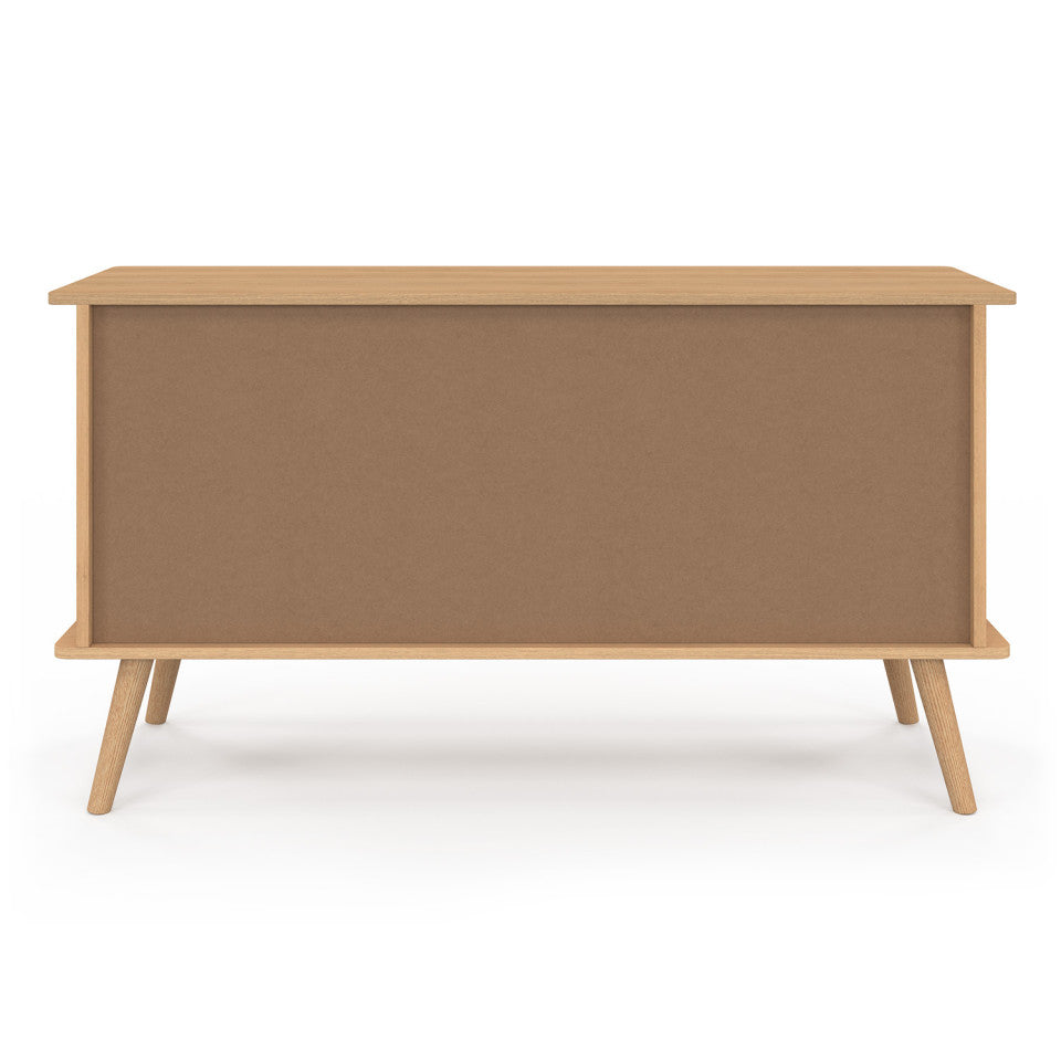 Buffet Faustine 3 portes effet lattes L110cm