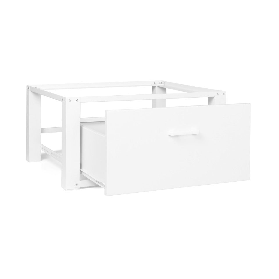 Socle spécial machine à laver blanc avec tiroir 100kg