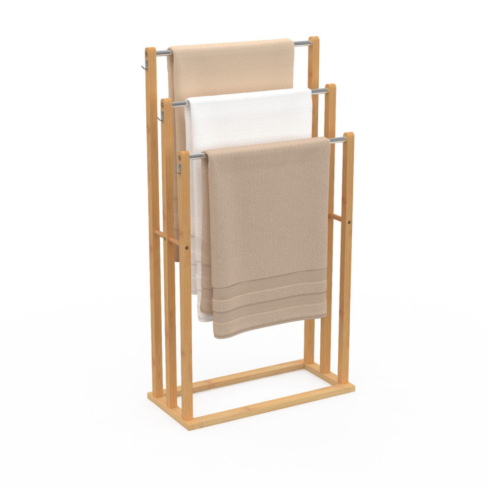 Porte-serviettes Maya 3 niveaux en bambou