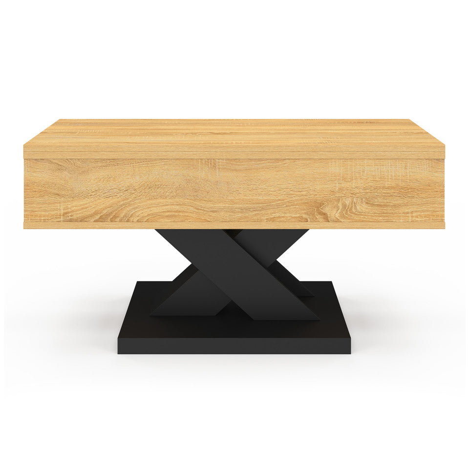 Table basse Alexia avec plateau relevable et dépliant