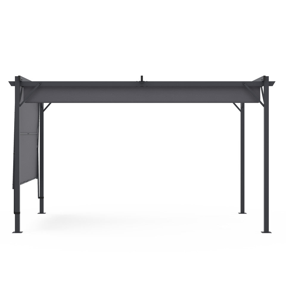 Pergola Marina en acier avec toit rétractable et inclinable 3x4m