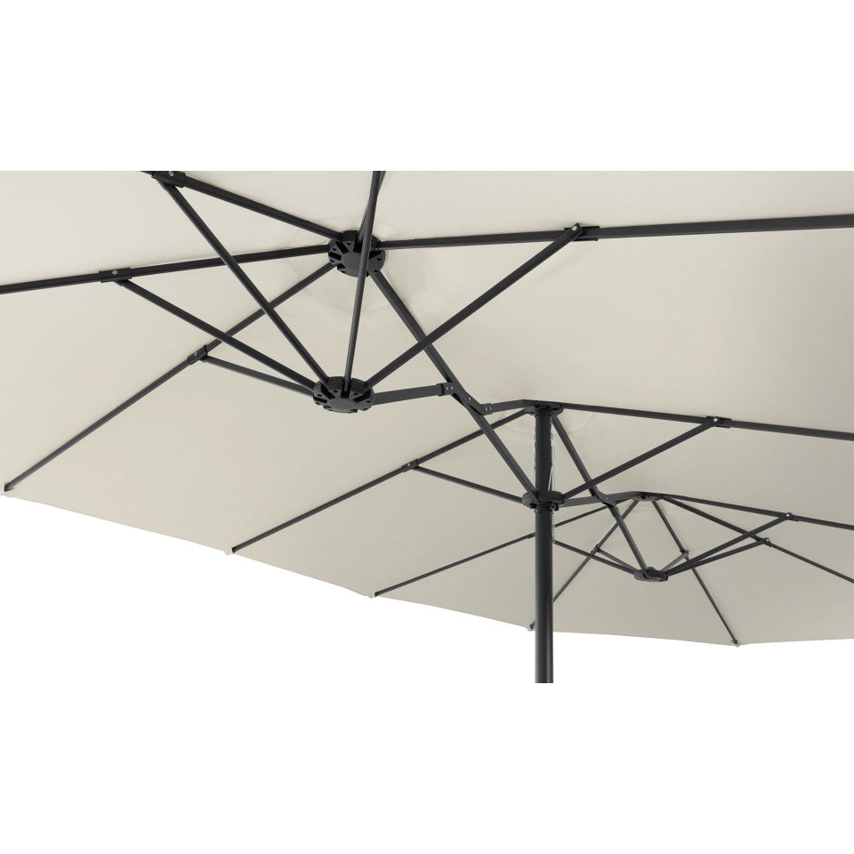Parasol double 450x260cm crème