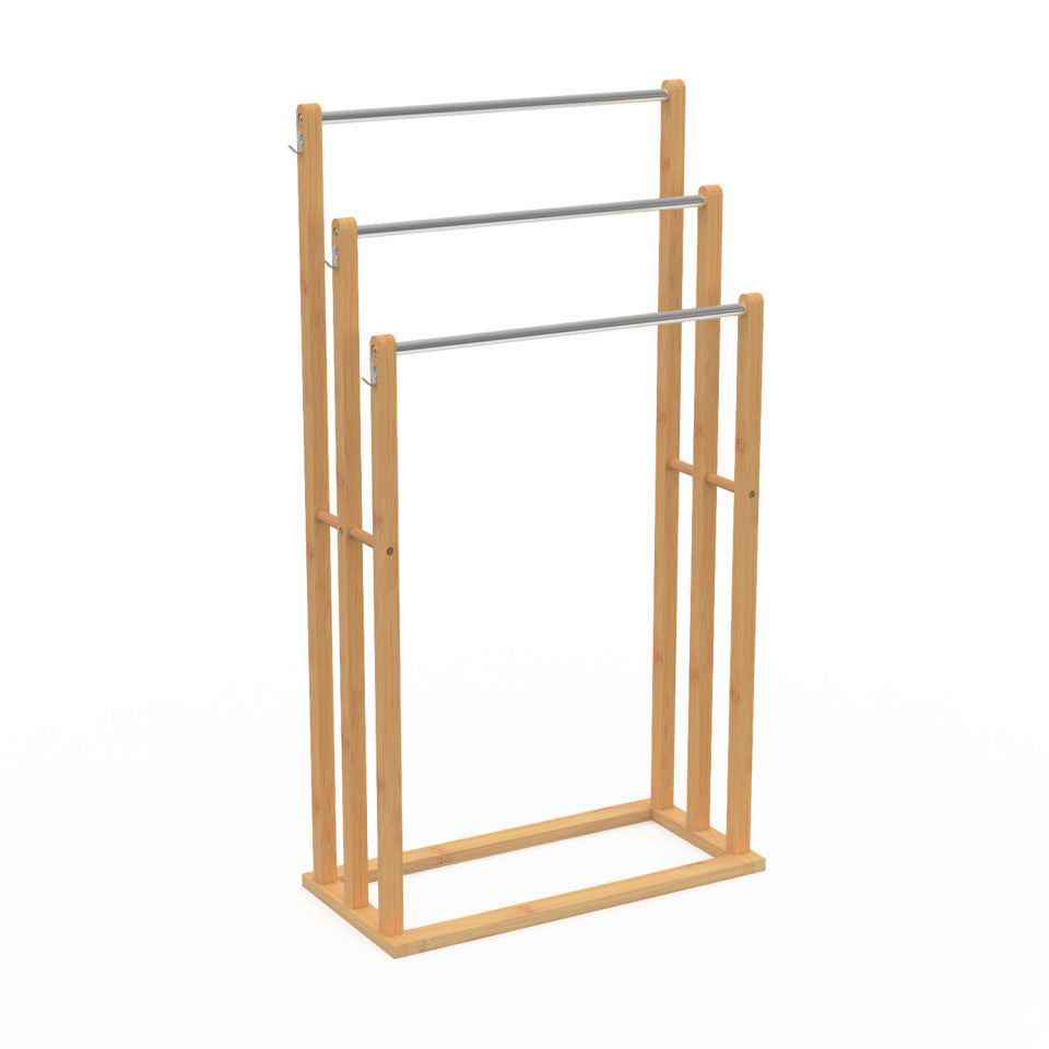 Porte-serviettes Maya 3 niveaux en bambou