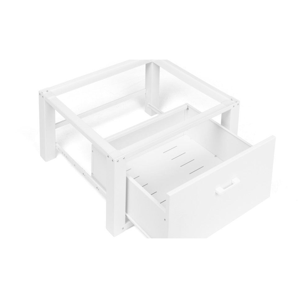 Socle spécial machine à laver blanc avec tiroir 100kg