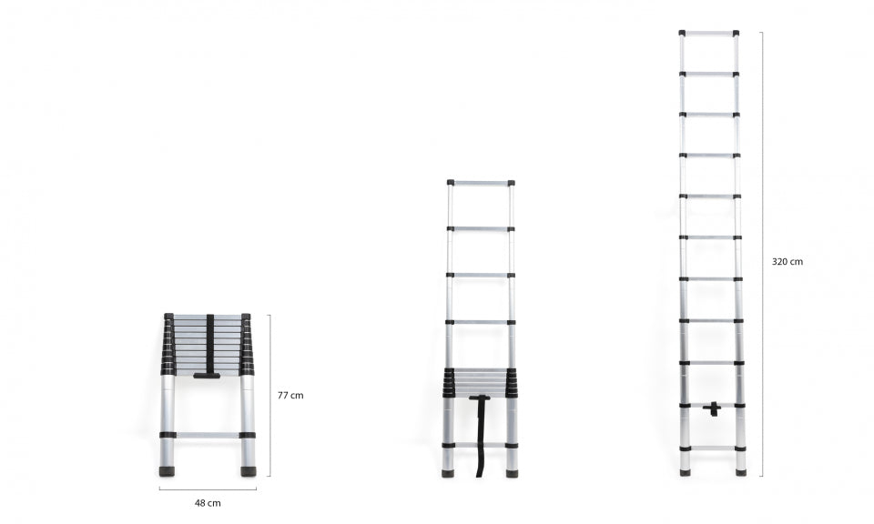 Echelle télescopique en aluminium 320cm