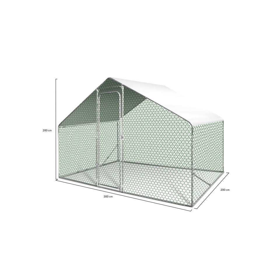 Enclos extérieur grillagé 18m² 2023 - 3x6m