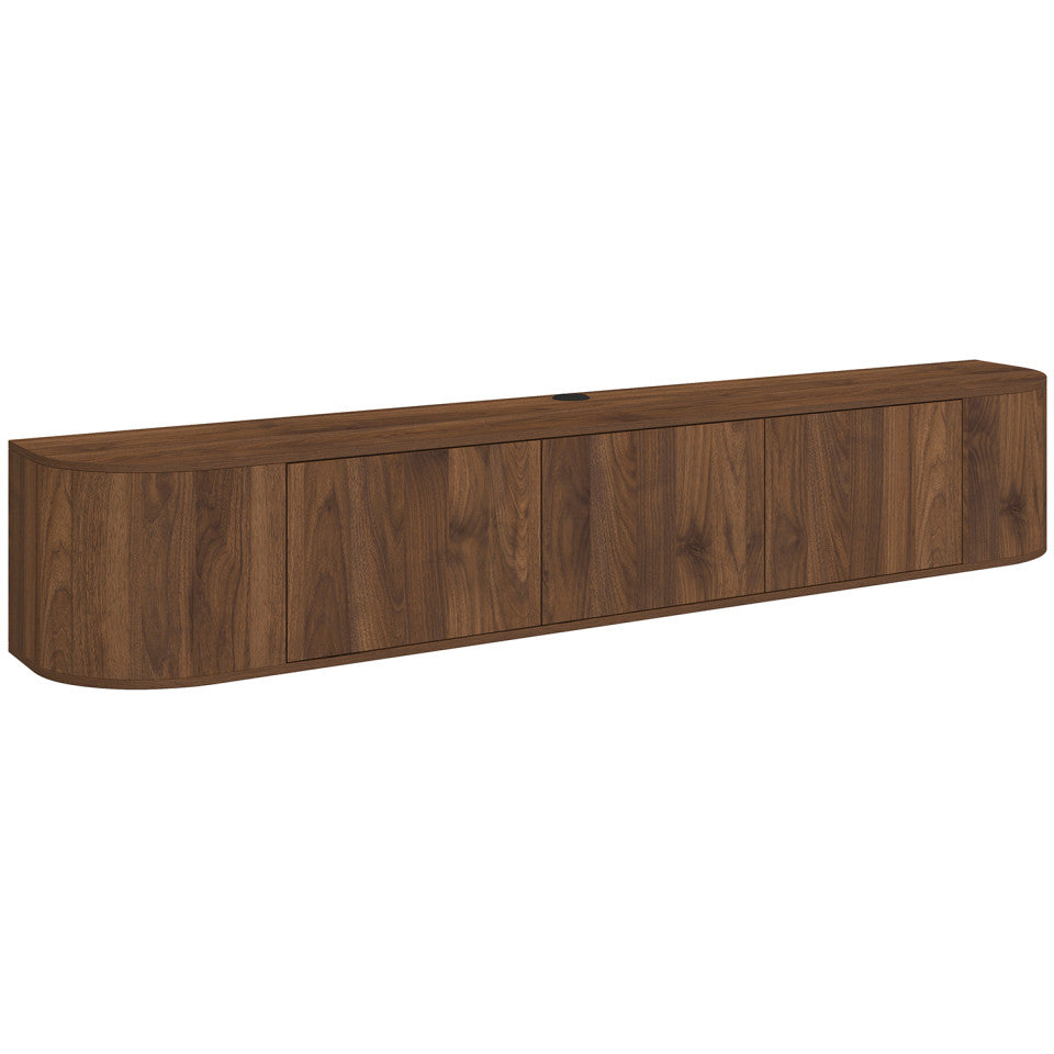 Meuble TV suspendu Elora effet noyer 180cm