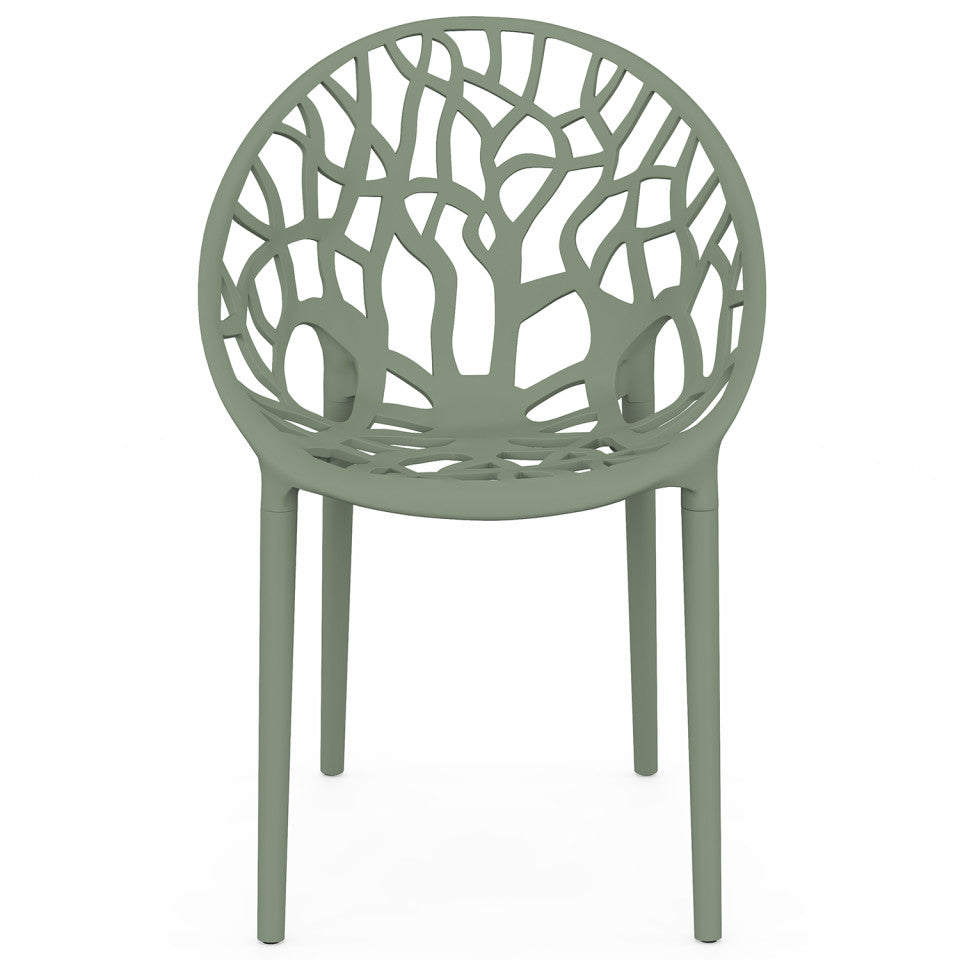 Chaises de jardin empilables Mira vertes - lot de 4