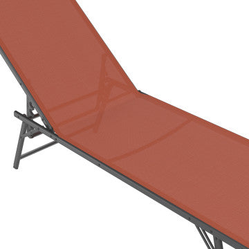 Transats inclinables Malaga 4 positions terracotta - lot de 2