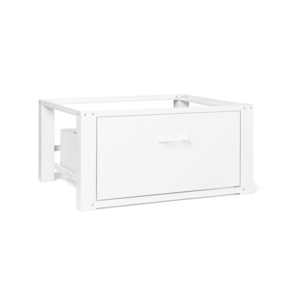 Socle spécial machine à laver blanc avec tiroir 100kg