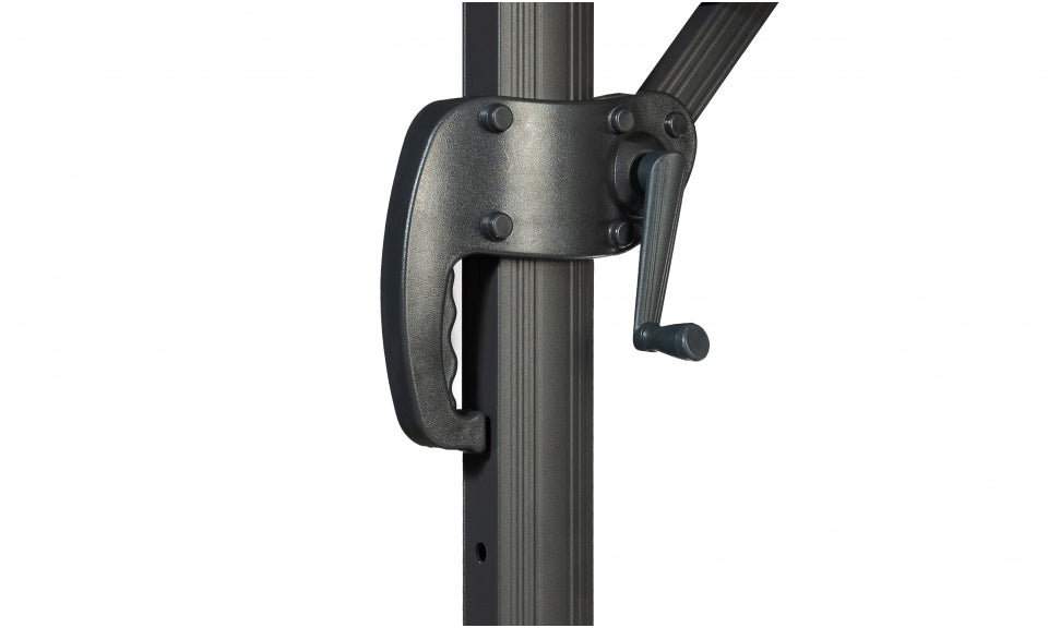 Parasol 360° rectangle créme 4x3m avec housse