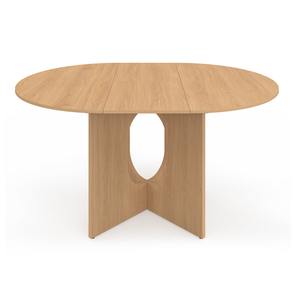 Table à manger ronde extensible Mathis bois Ø110-150cm