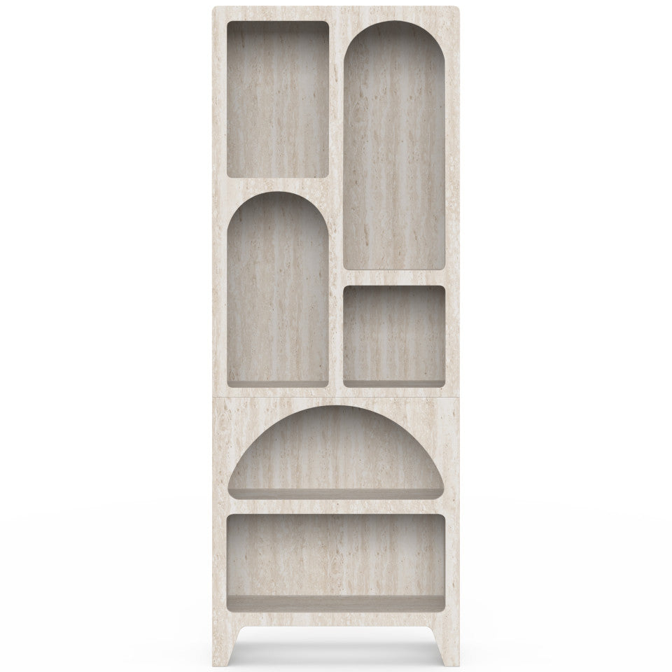 Etagère Alyana organique effet travertin 160cm