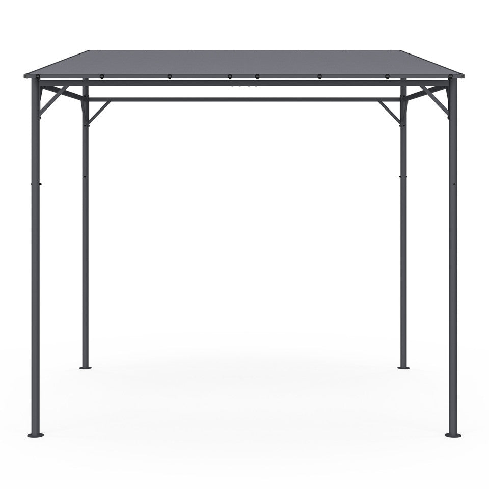Pergola Gazebo en acier avec toit incliné 2.3x2.4m