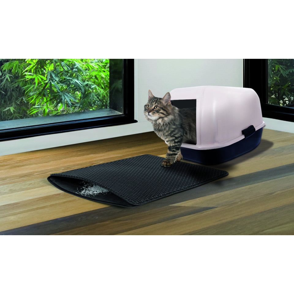 Tapis de litière double couche noir