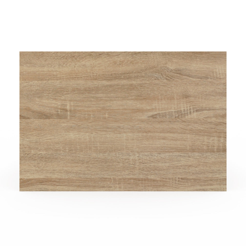 Lit coffre Sicilia avec sommier et tête de lit effet bois 160x200cm