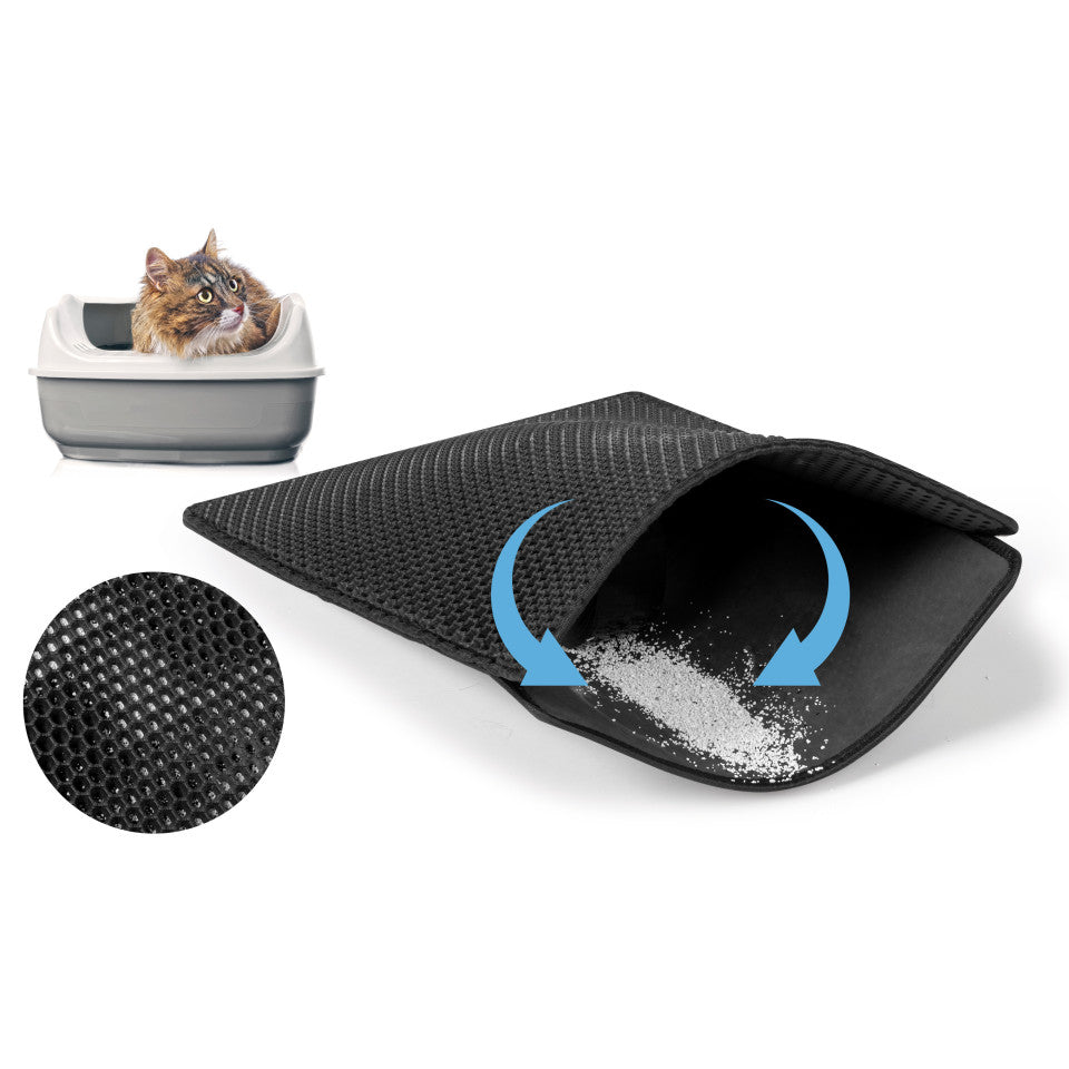 Tapis de litière double couche noir
