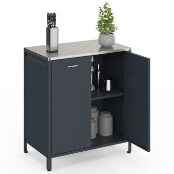 Meuble cuisine extérieure Alméria gris 2 portes