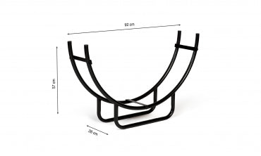 Range bûches arche en acier