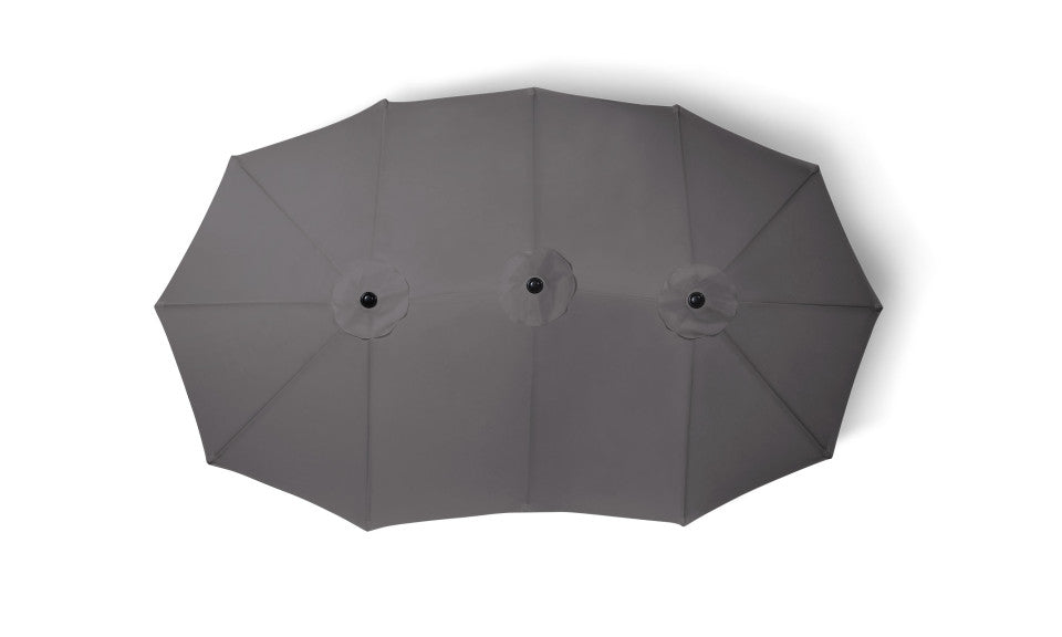 Parasol double 450x260cm gris