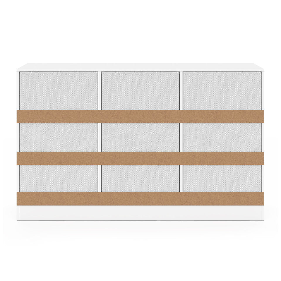 Commode Uma 9 tiroirs blanc
