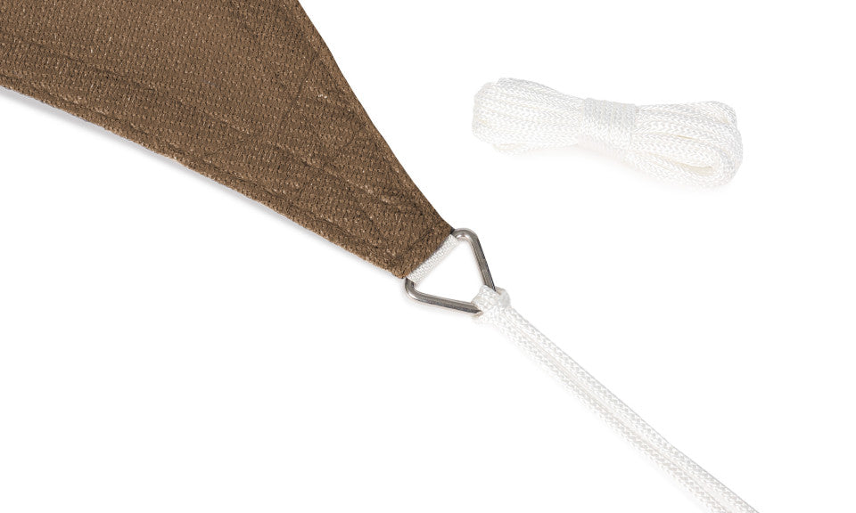 Voile d'ombrage rectangulaire taupe 4x3m