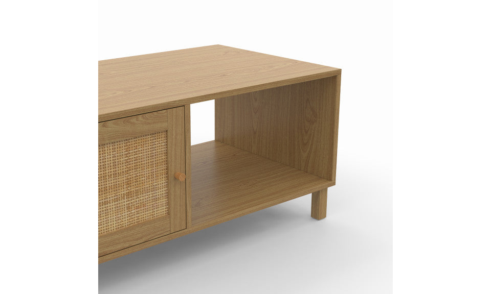 Table basse en cannage Erin 100cm