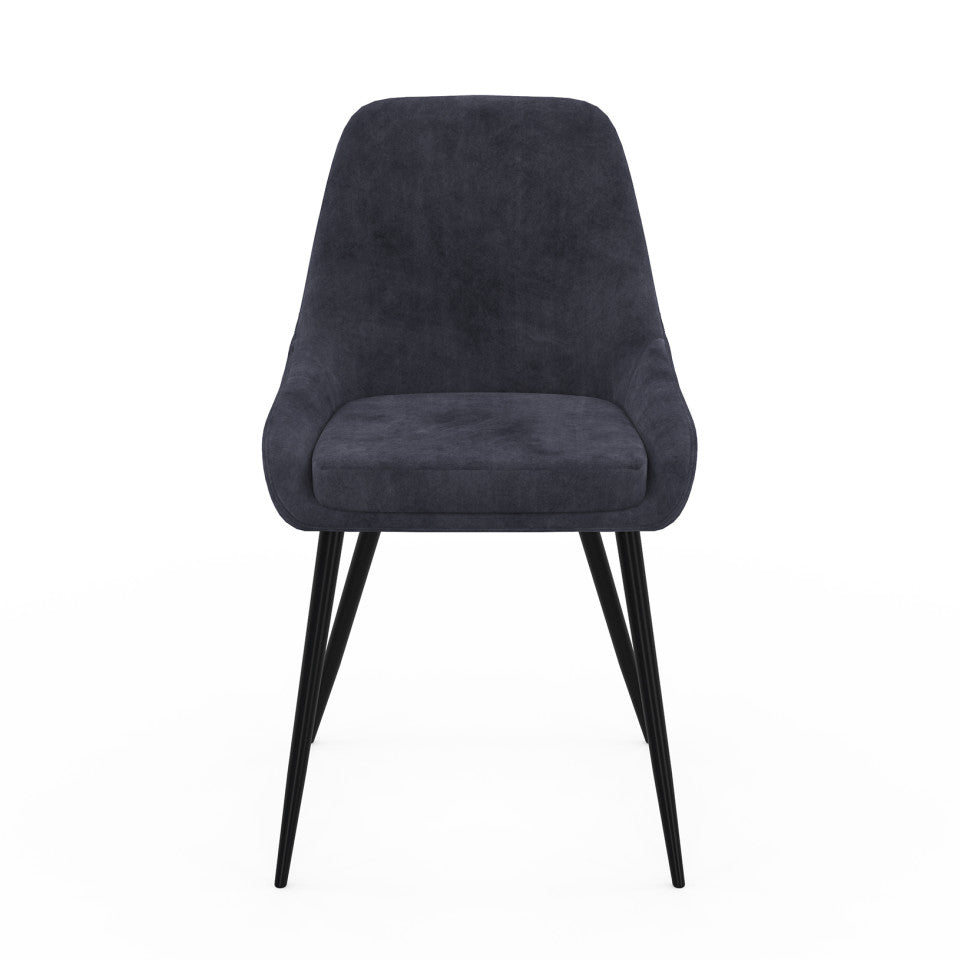 Chaises Olivia assise mix de couleurs : 1x crème, 1x gris clair, 1x gris foncé et 1x rose - lot de 4